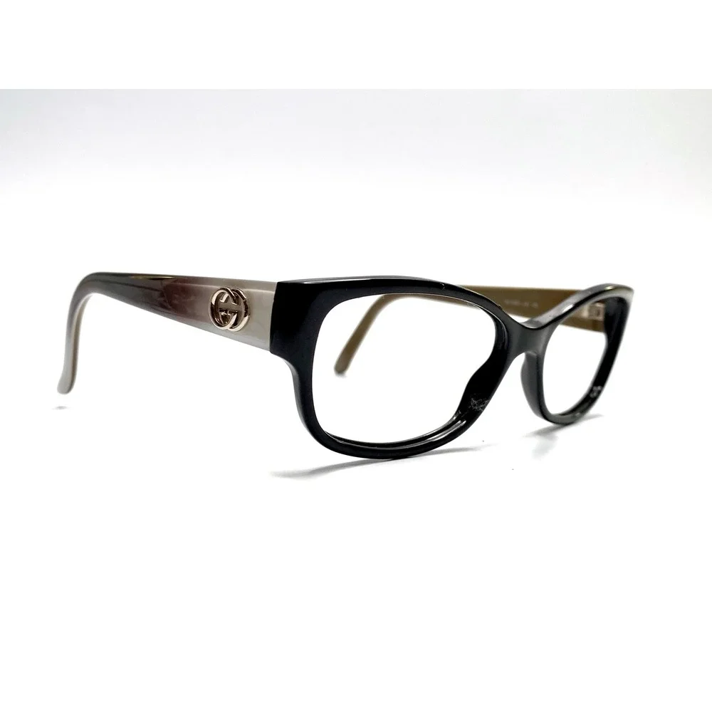Gucci Black Gradient GG Logo Cat Eye Eyeglasses Italy GG 3569 L4E 52 12 135
